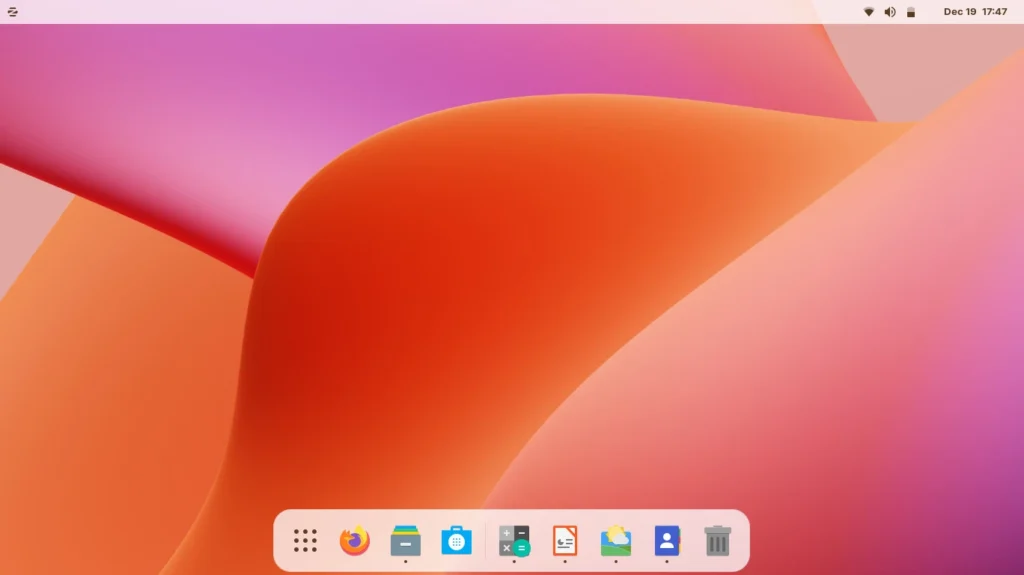 ZorinOS MacOS layout